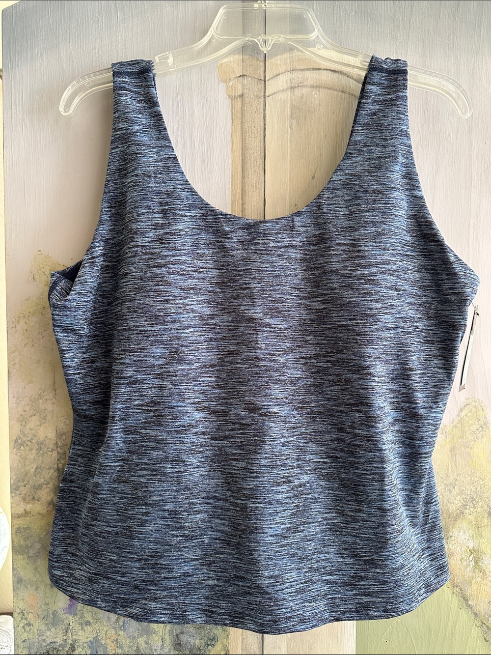 Ideology Women’s Heathered Blue Scoop Neck Tank Top
